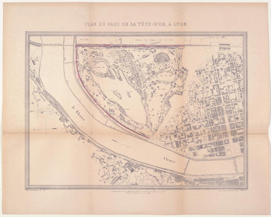 Plan du parc de la Tte d'or